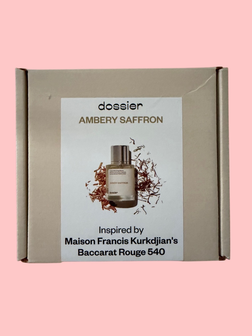 Dossier Ambery Saffron perfume